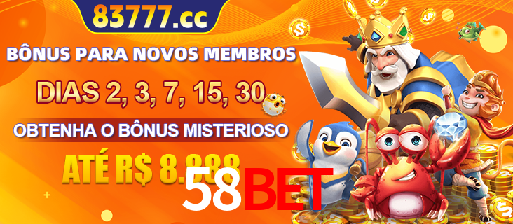 Anúncio dos benefícios para Membro VIP Sênior na plataforma 58BET, incluindo bônus promocionais, semanais e mensais, ilustrado com o personagem Fortune Tiger.